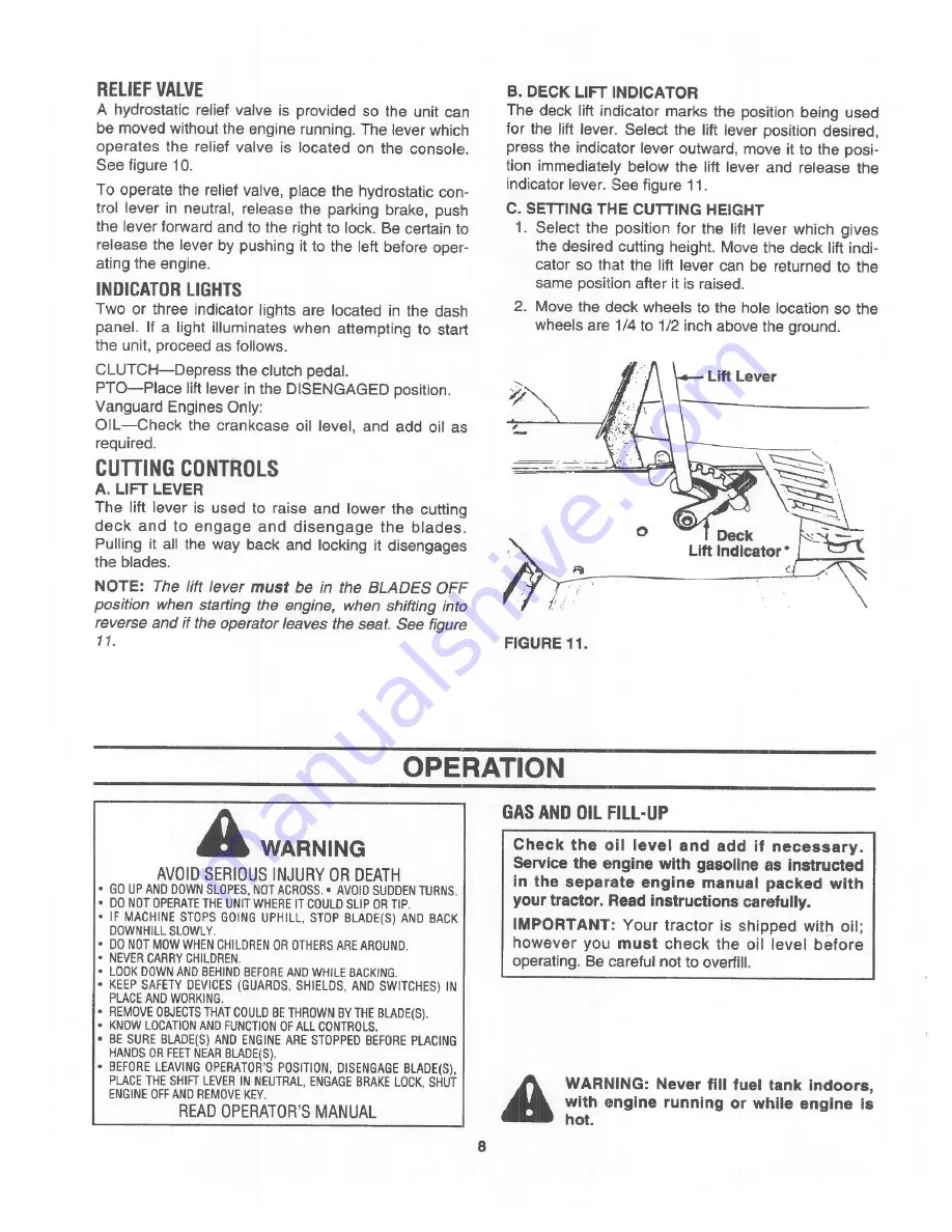 Yard-Man 135N604F401 Owner'S Manual Download Page 8