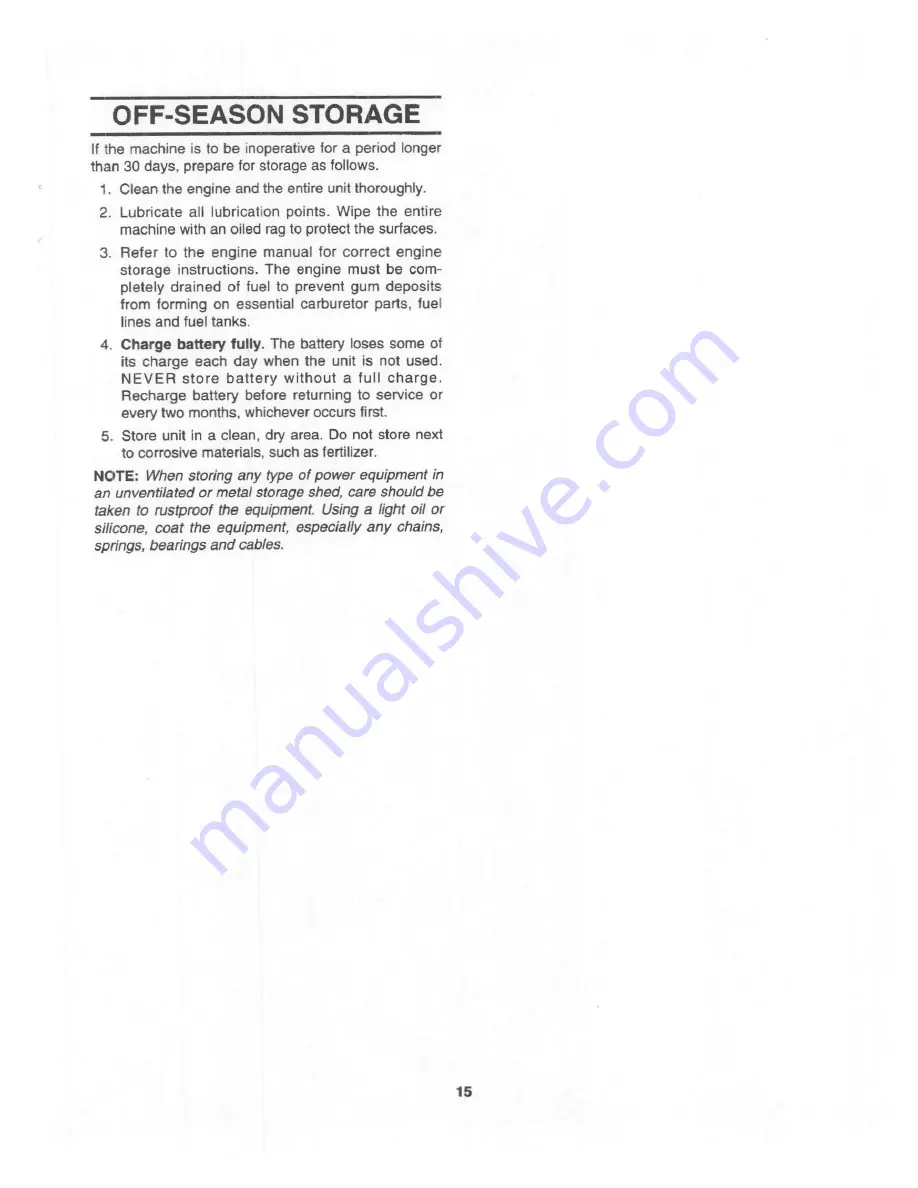 Yard-Man 135N604F401 Owner'S Manual Download Page 15