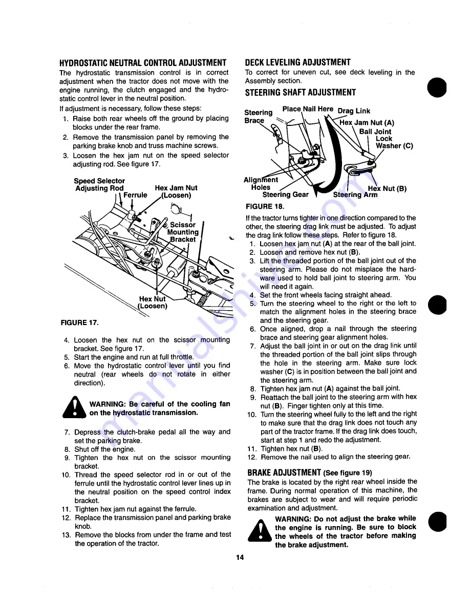 Yard-Man 147W834H401 Series Owner'S Manual Download Page 14