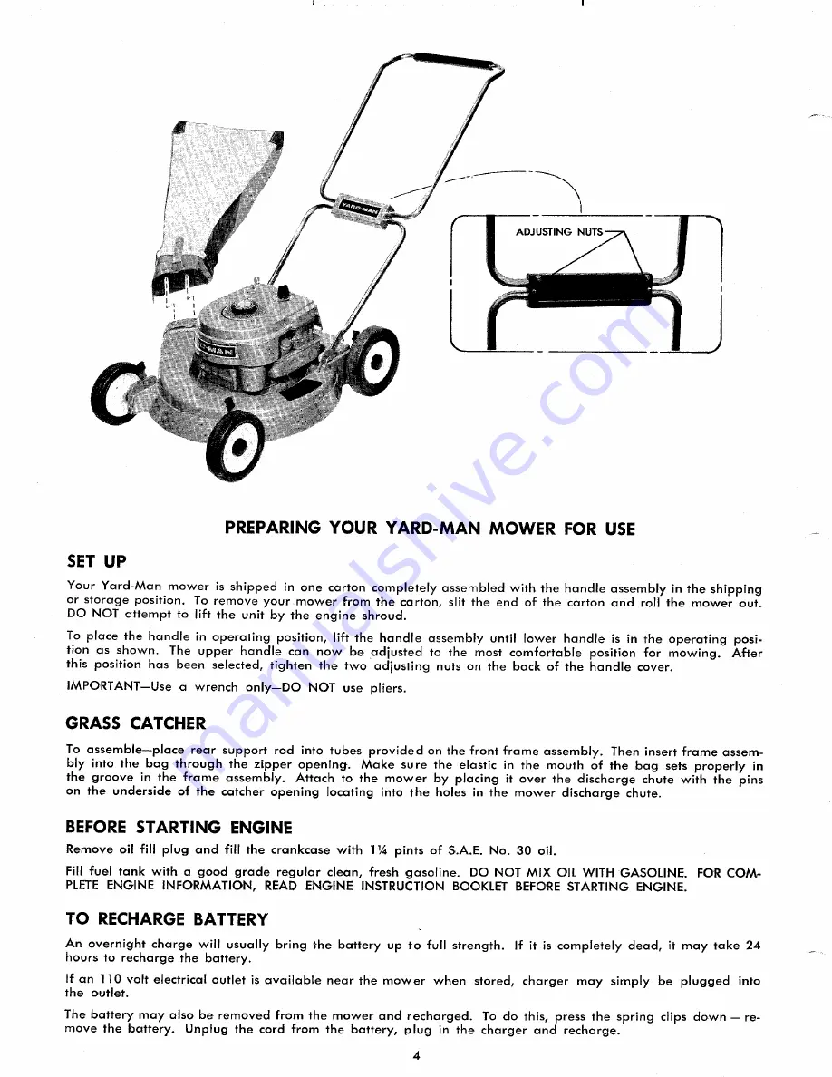 Yard-Man 2320-0 Operating Manual And Parts List Download Page 4