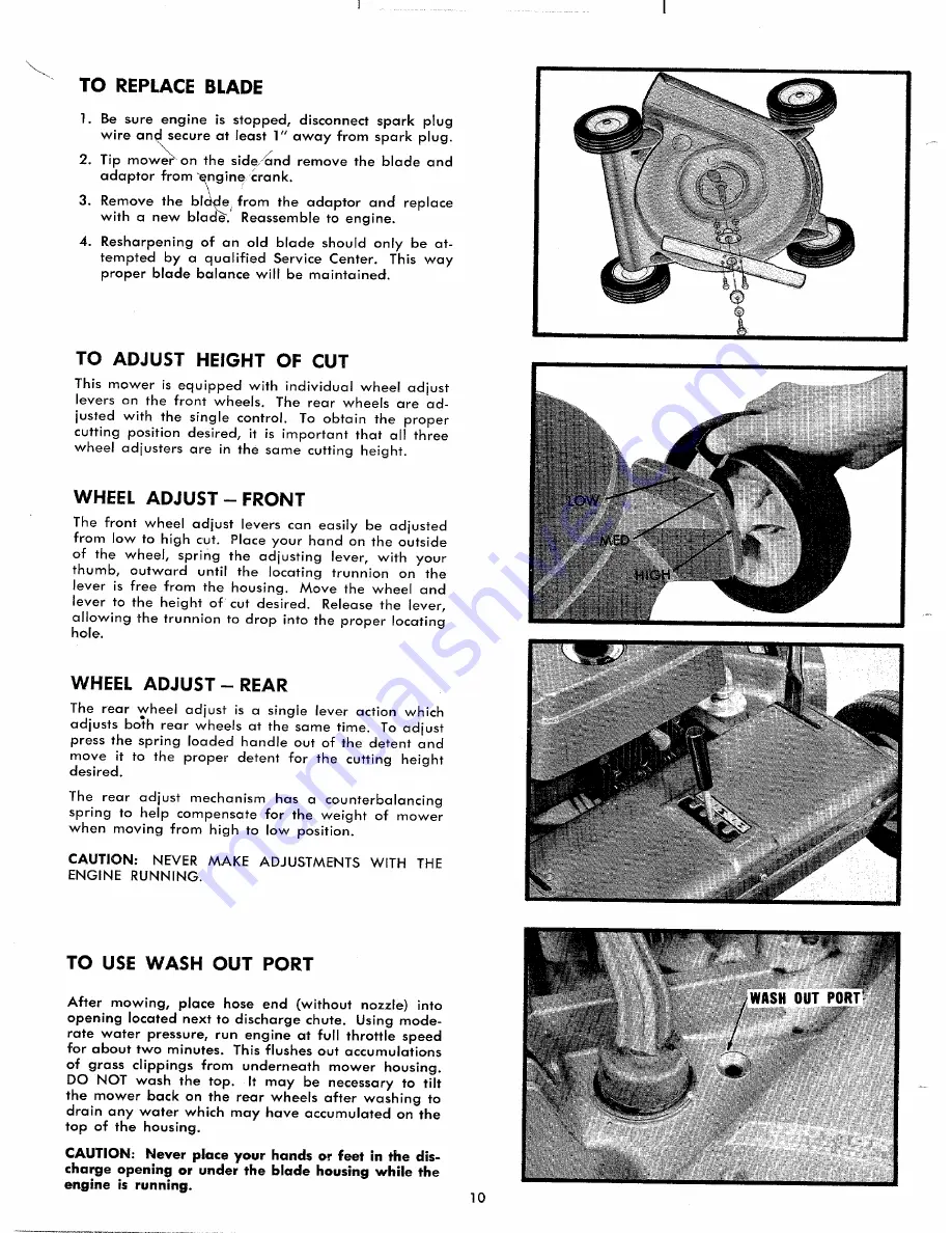 Yard-Man 2340-0 Operating Manual And Parts List Download Page 10