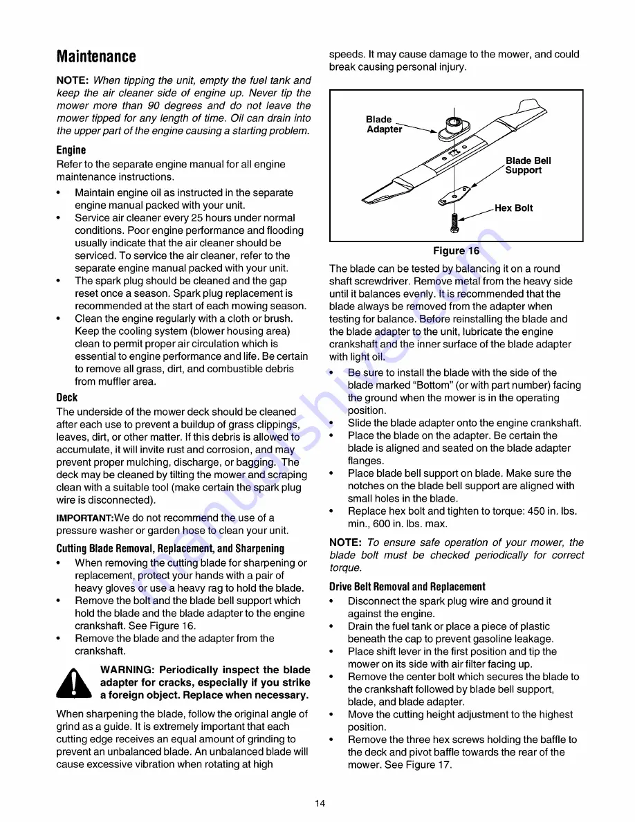 Yard-Man 247.375770 Operator'S Manual Download Page 14