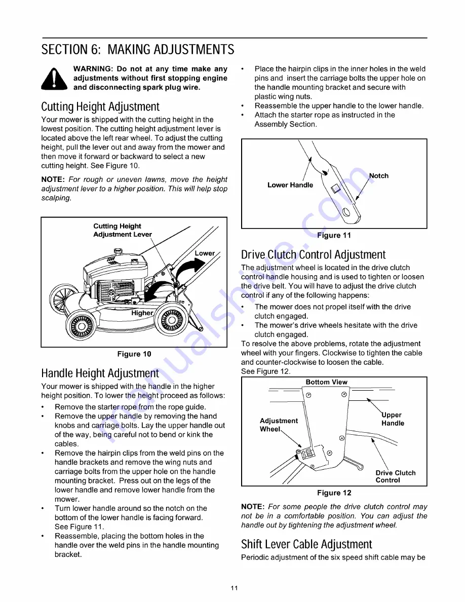 Yard-Man 247.379790 Operator'S Manual Download Page 11