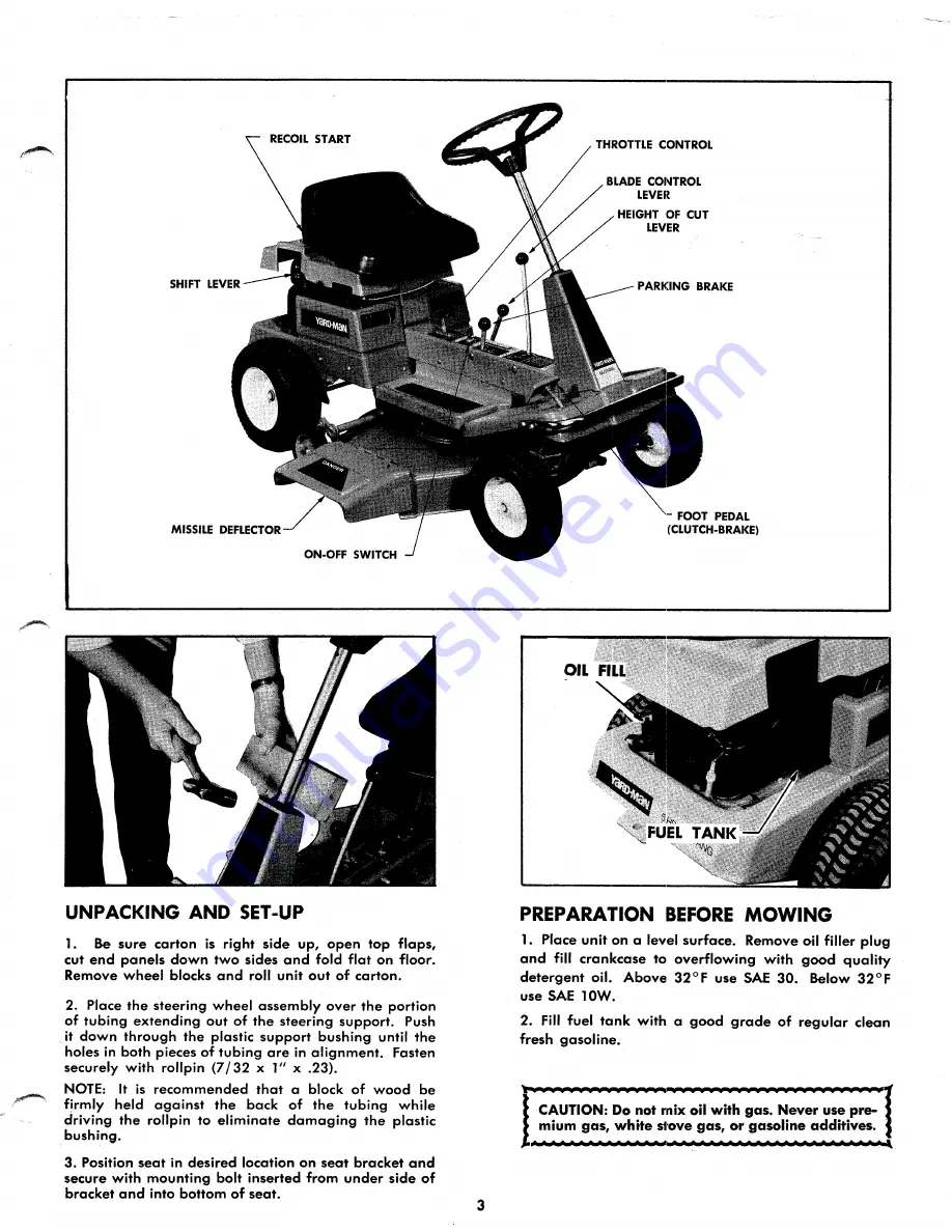 Yard-Man 3720-0 Скачать руководство пользователя страница 3