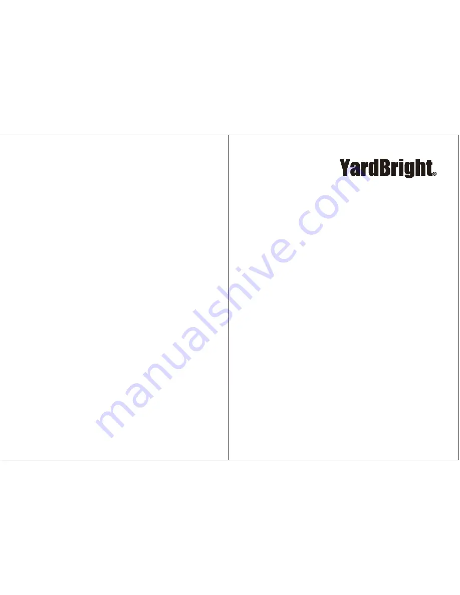 YardBright GBTSP01 Manual Download Page 1