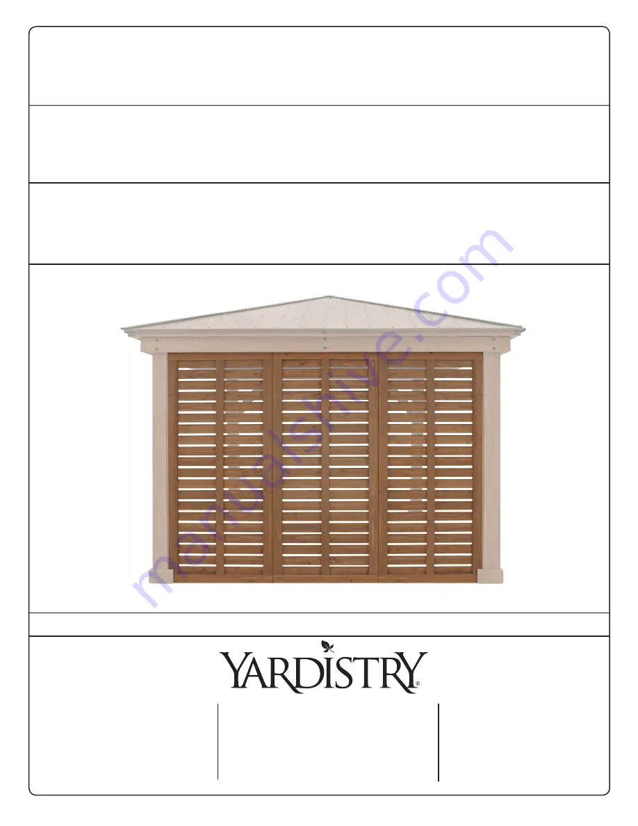 Yardistry 12 WOOD PRIVACY WALL Installation And Operating Instructions Manual Download Page 1