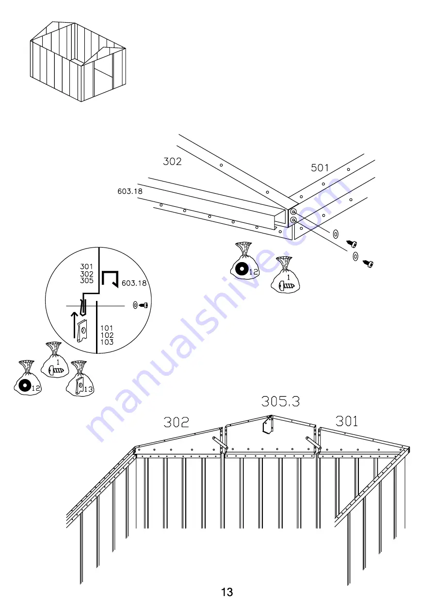 Yardmaster 1013 WGY Assembly Instructions Manual Download Page 14