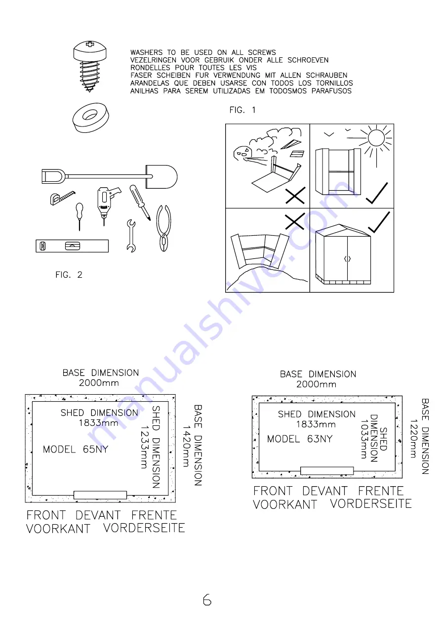 Yardmaster 63 NY NARROW Assembly Instructions Manual Download Page 7