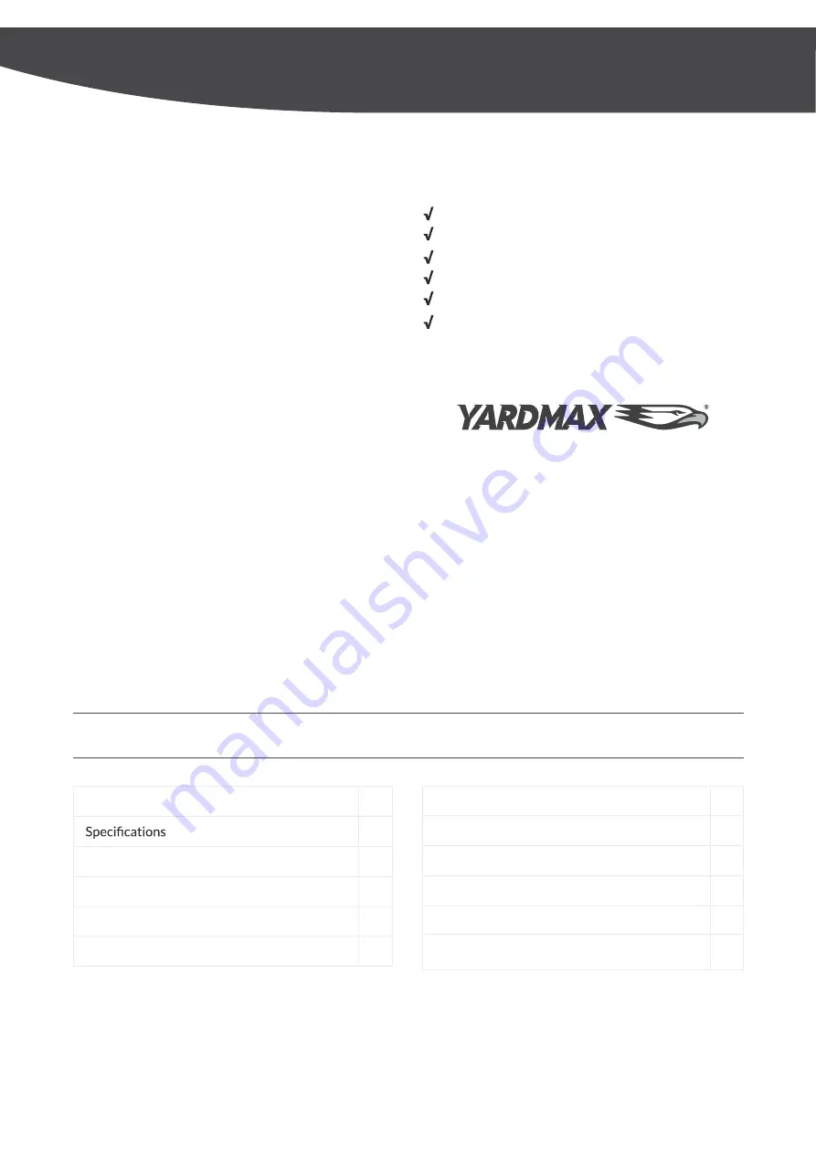 YARDMAX LC1P65FE-2 Operator'S Manual Download Page 2