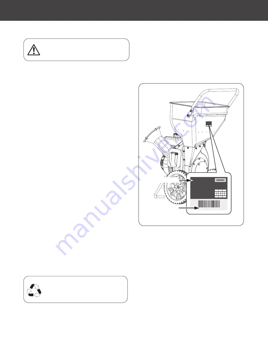 YARDMAX YW6065 Operator'S Manual Download Page 3