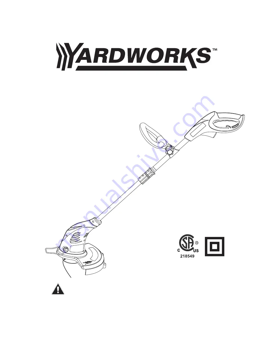 Yardworks 267- 4910 Скачать руководство пользователя страница 1