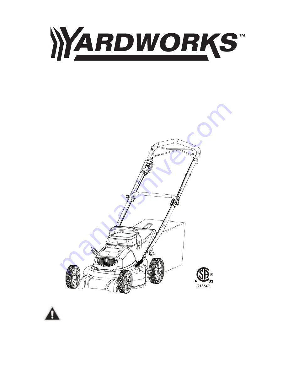 Yardworks 270-1241 Скачать руководство пользователя страница 1