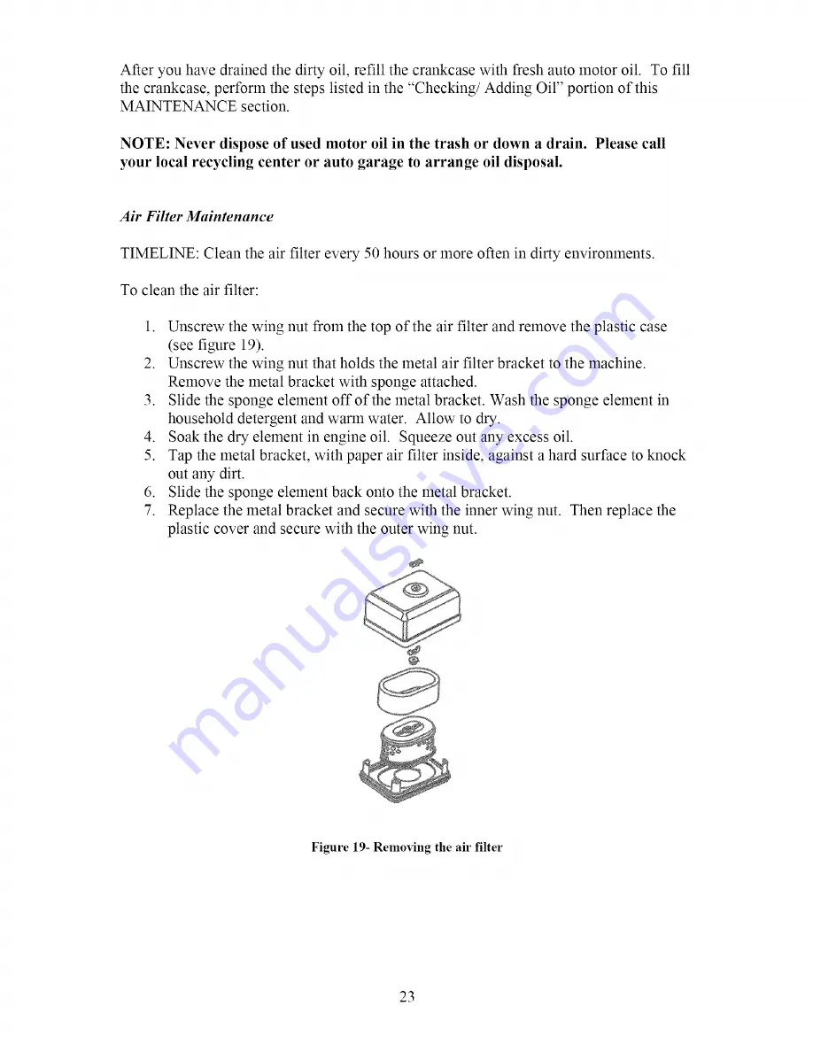 Yardworks 270-3250 Owner'S Manual Download Page 23