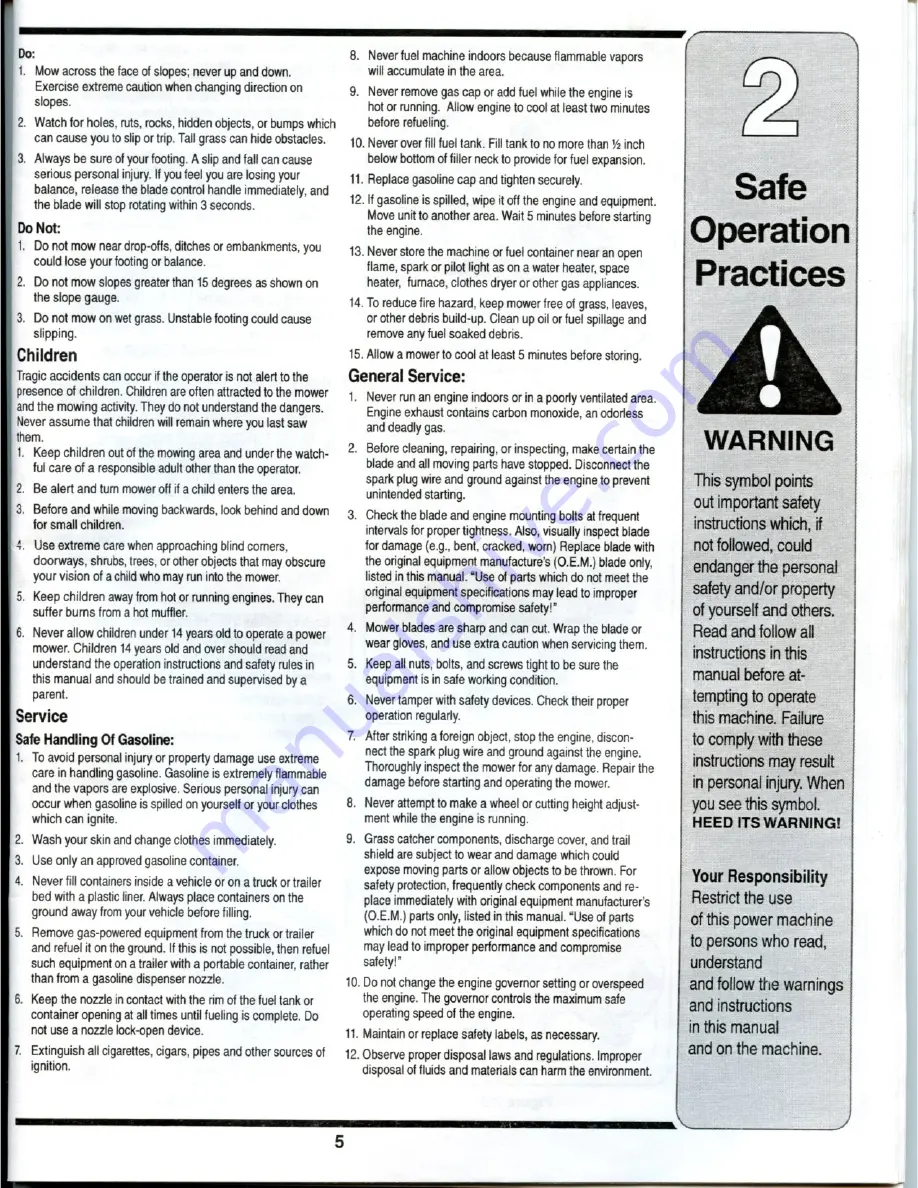 Yardworks 60-1609-4 Owner'S Manual Download Page 5