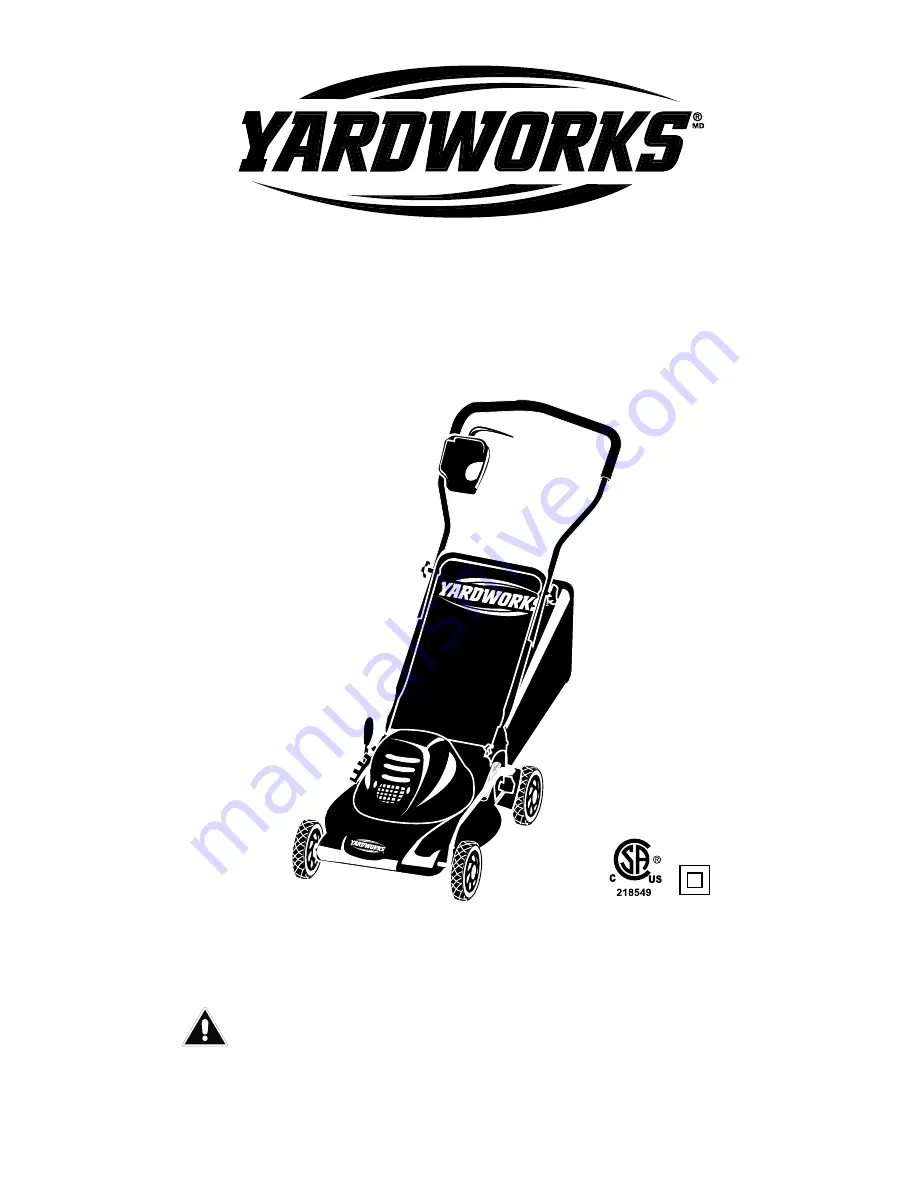 Yardworks 60-1750-4 Owner'S Manual Download Page 1