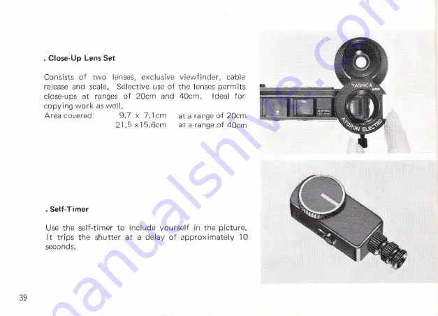 Yashica ATORON ELECTRO Instruction Booklet Download Page 40