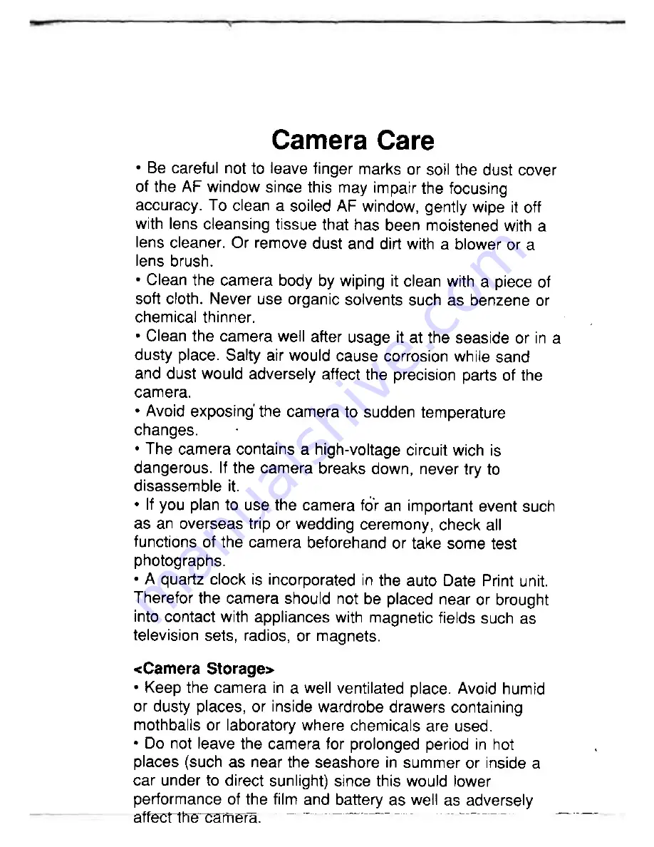 Yashica Electro 35 AF-mini Instruction Manual Download Page 16