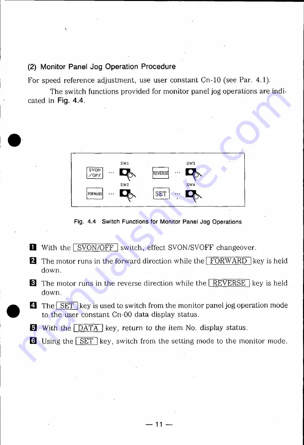 YASKAWA CACR-SR BE Series Operation Manual Download Page 13