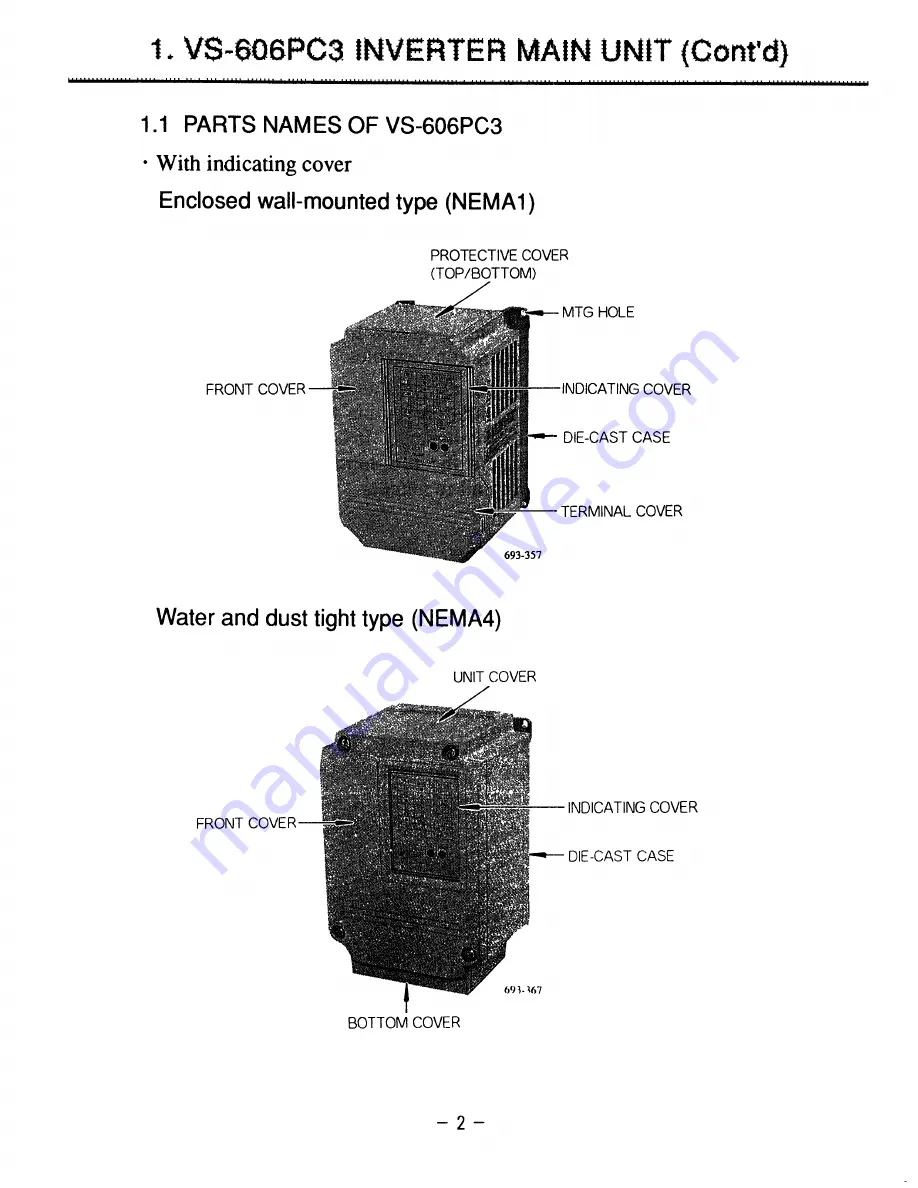 YASKAWA CIMR-PCU2 Instruction Manual Download Page 14