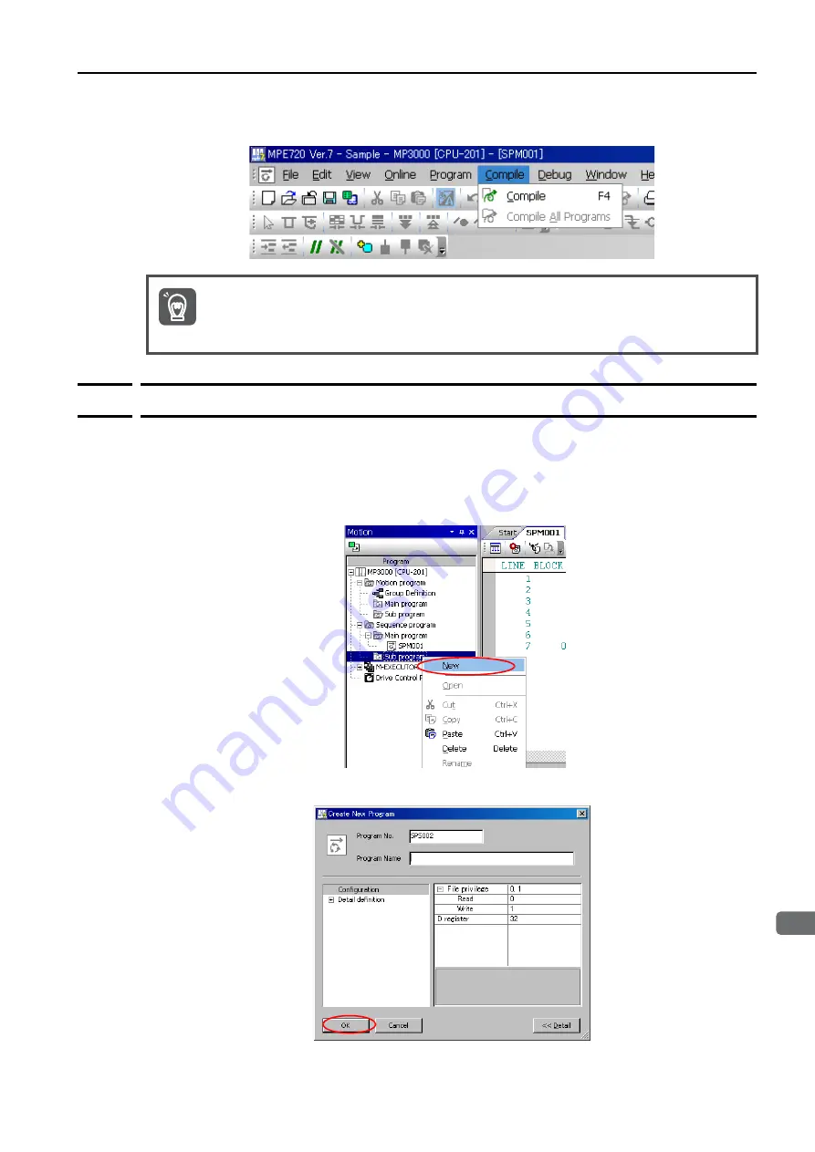 YASKAWA MP3000 Series Setup Manual Download Page 196