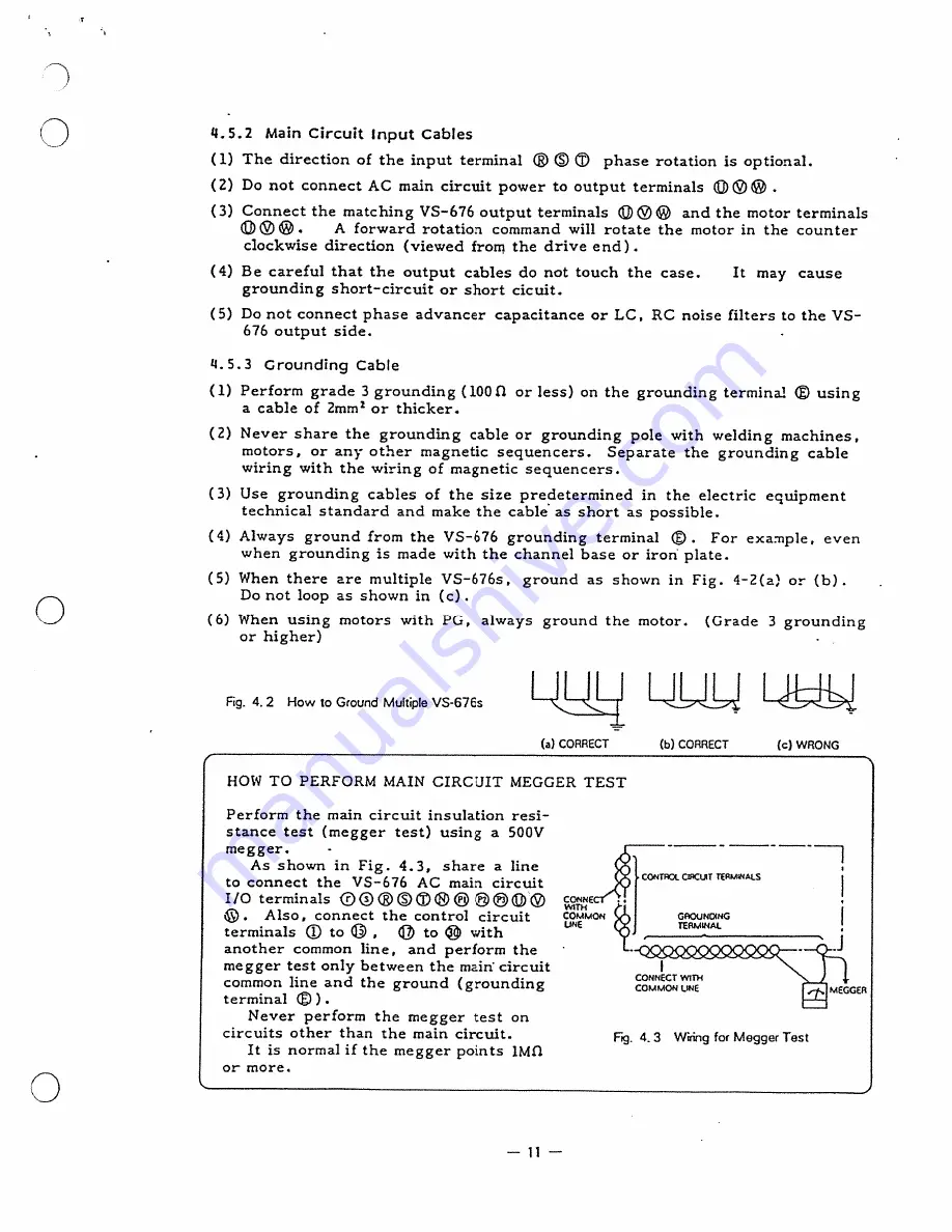 YASKAWA Varispeed-676 Instruction Manual Download Page 11