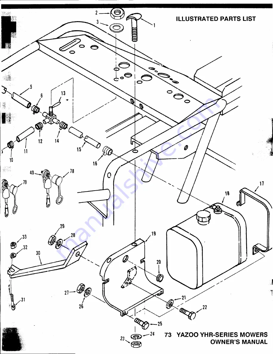 Yazoo Commercial Front Cut Rider YHRK20 Owner'S Manual Download Page 79