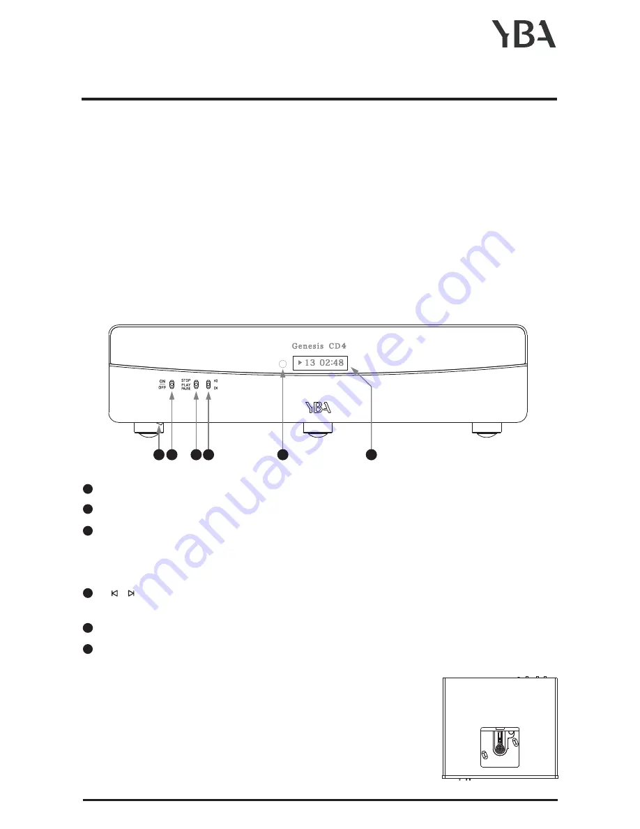 YBA DESIGN Genesis CD4 Скачать руководство пользователя страница 11