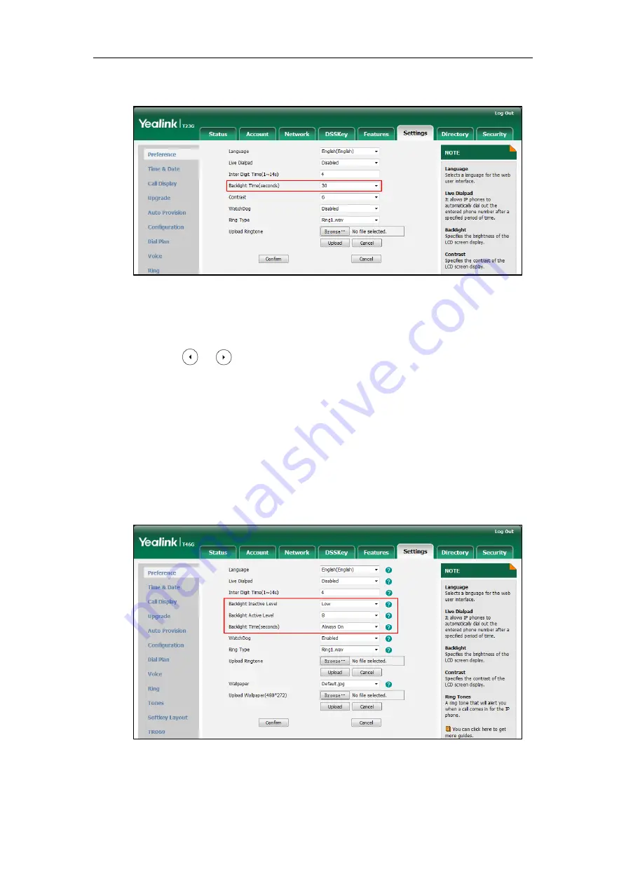 Yealink Yealink SIP-T42G Administrator'S Manual Download Page 133