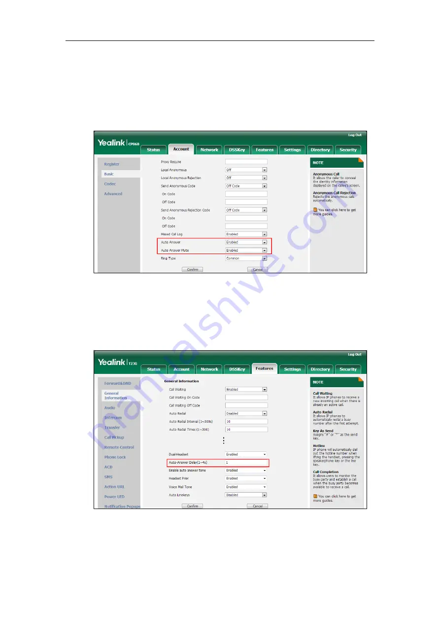 Yealink Yealink SIP-T42G Скачать руководство пользователя страница 275