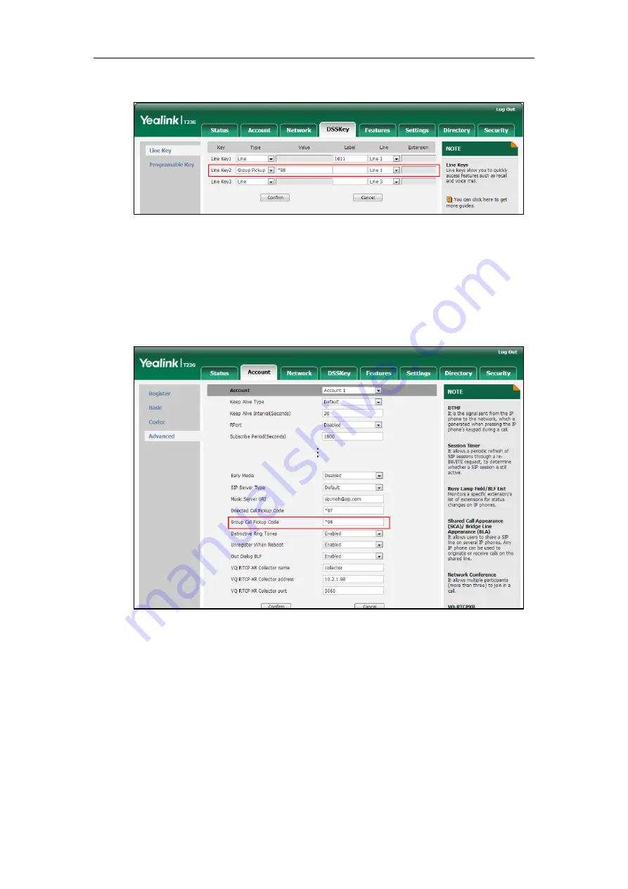 Yealink Yealink SIP-T42G Administrator'S Manual Download Page 378