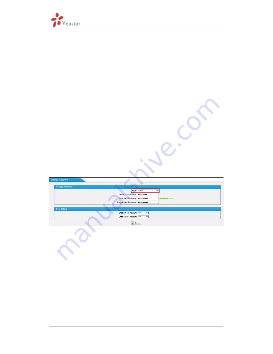 Yeastar Technology MyPBX Standard V6 Administrator'S Manual Download Page 38