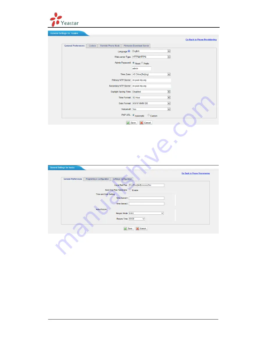 Yeastar Technology MyPBX Standard V6 Administrator'S Manual Download Page 58