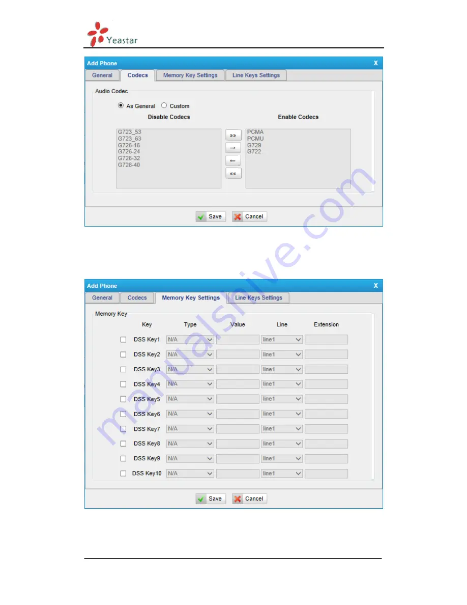 Yeastar Technology MyPBX Standard V6 Administrator'S Manual Download Page 63