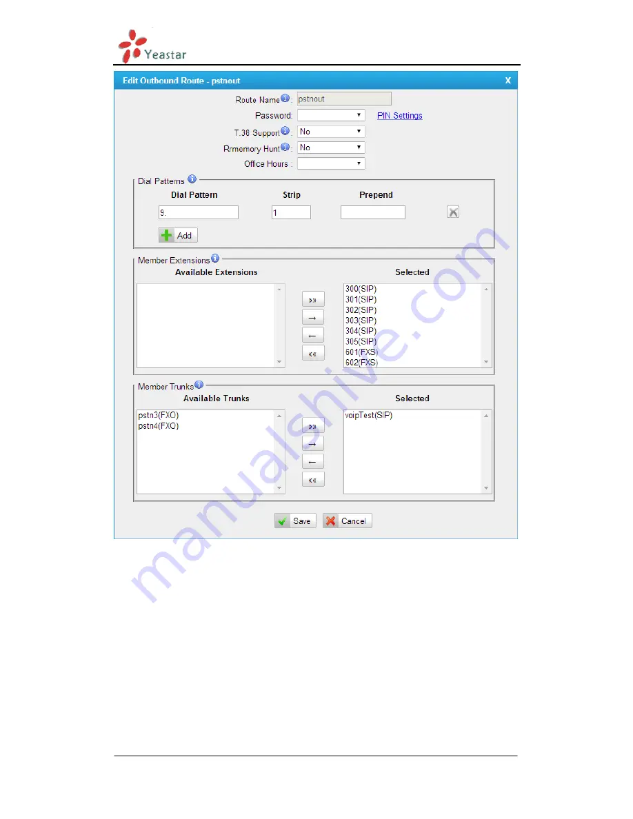 Yeastar Technology MyPBX Standard V6 Administrator'S Manual Download Page 141