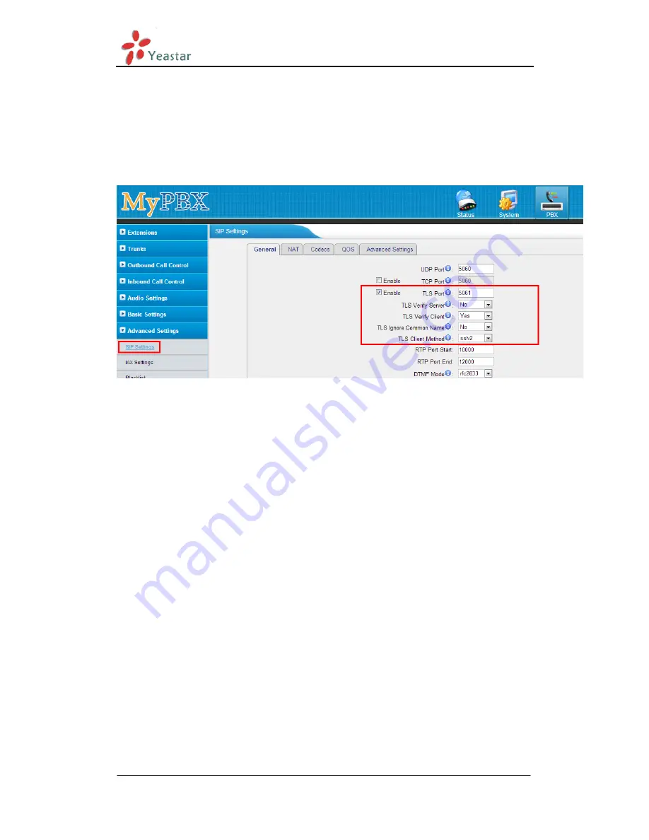 Yeastar Technology MyPBX Standard V6 Administrator'S Manual Download Page 192