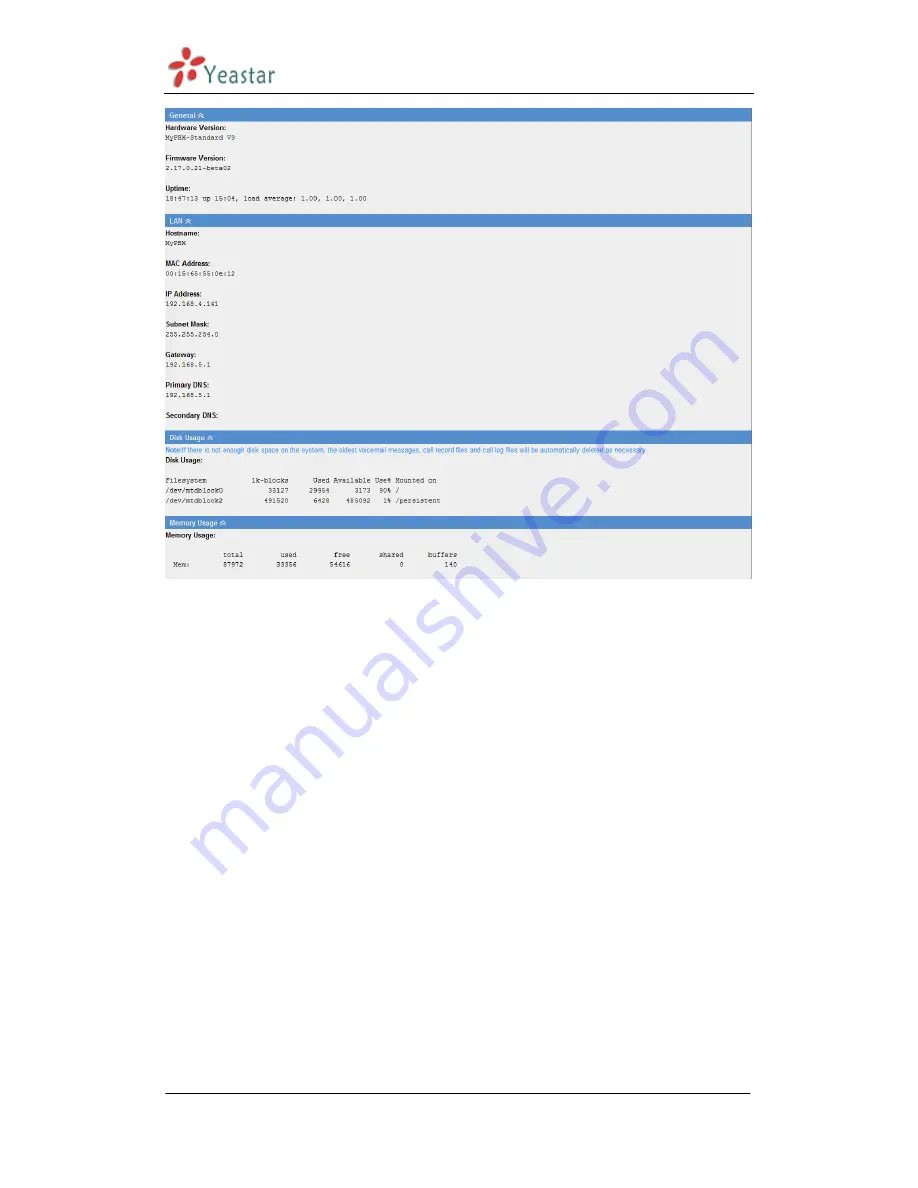 Yeastar Technology MyPBX Standard User Manual Download Page 109