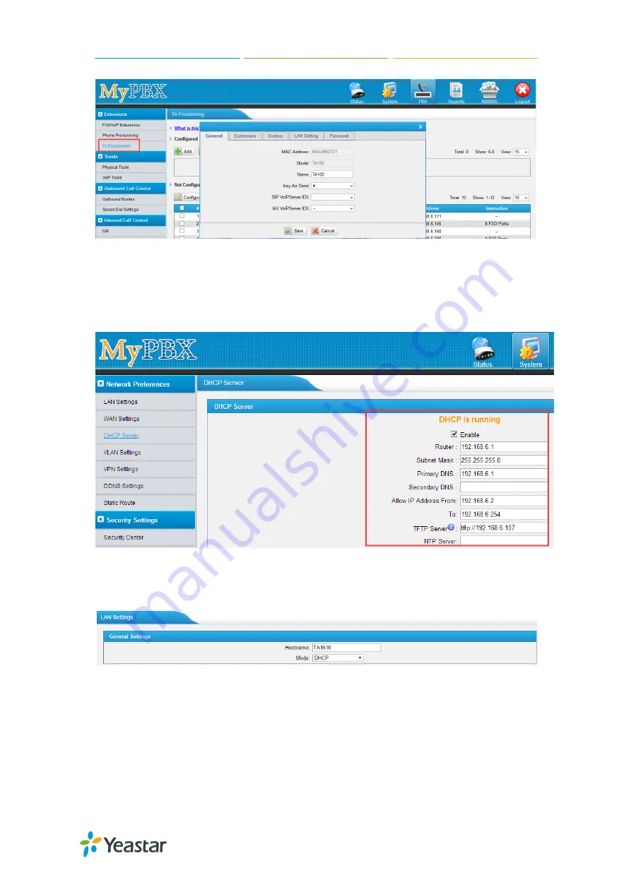 Yeastar Technology TA1610 User Manual Download Page 53