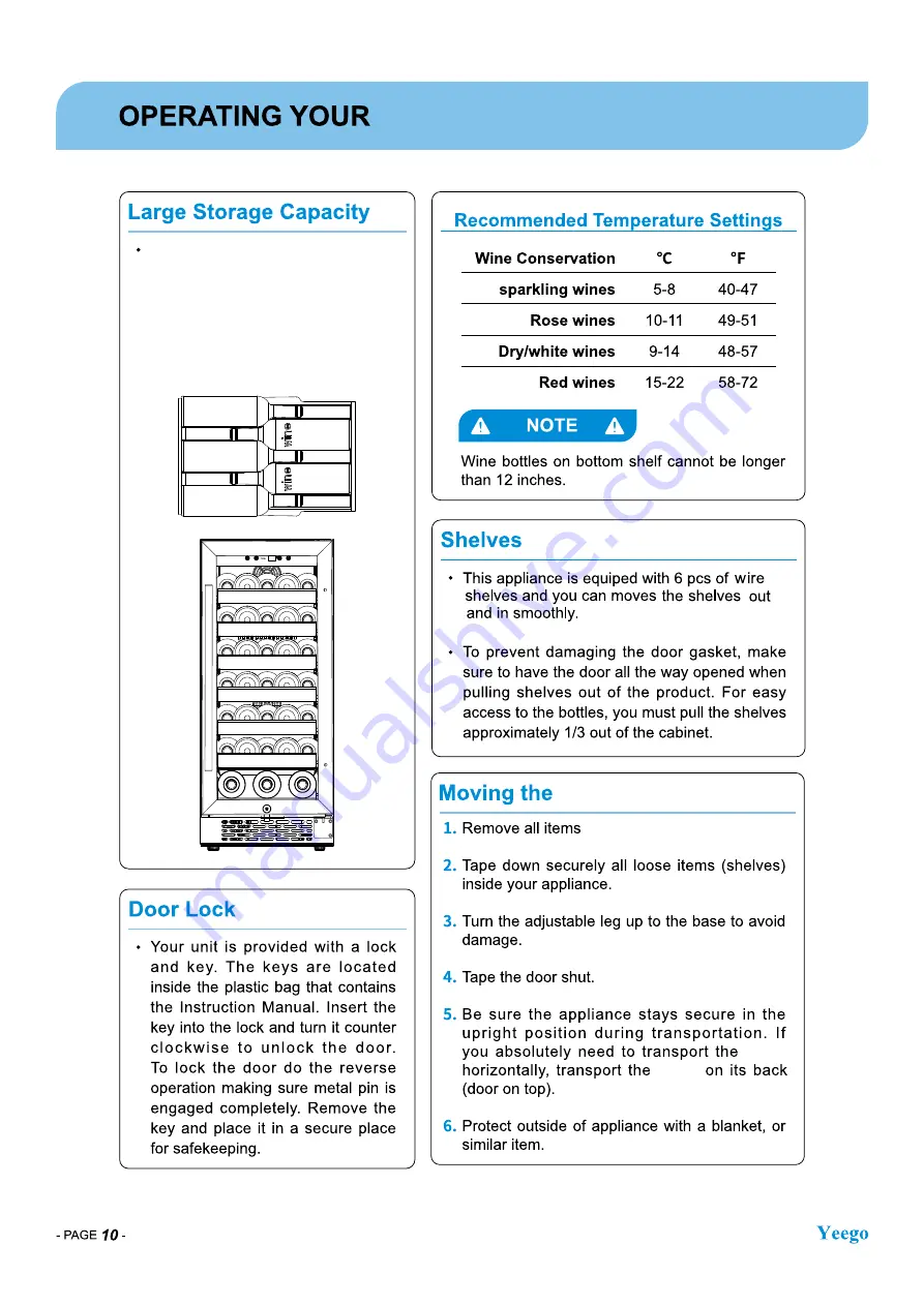 Yeego YEG-WS15 Instruction Manual Download Page 12