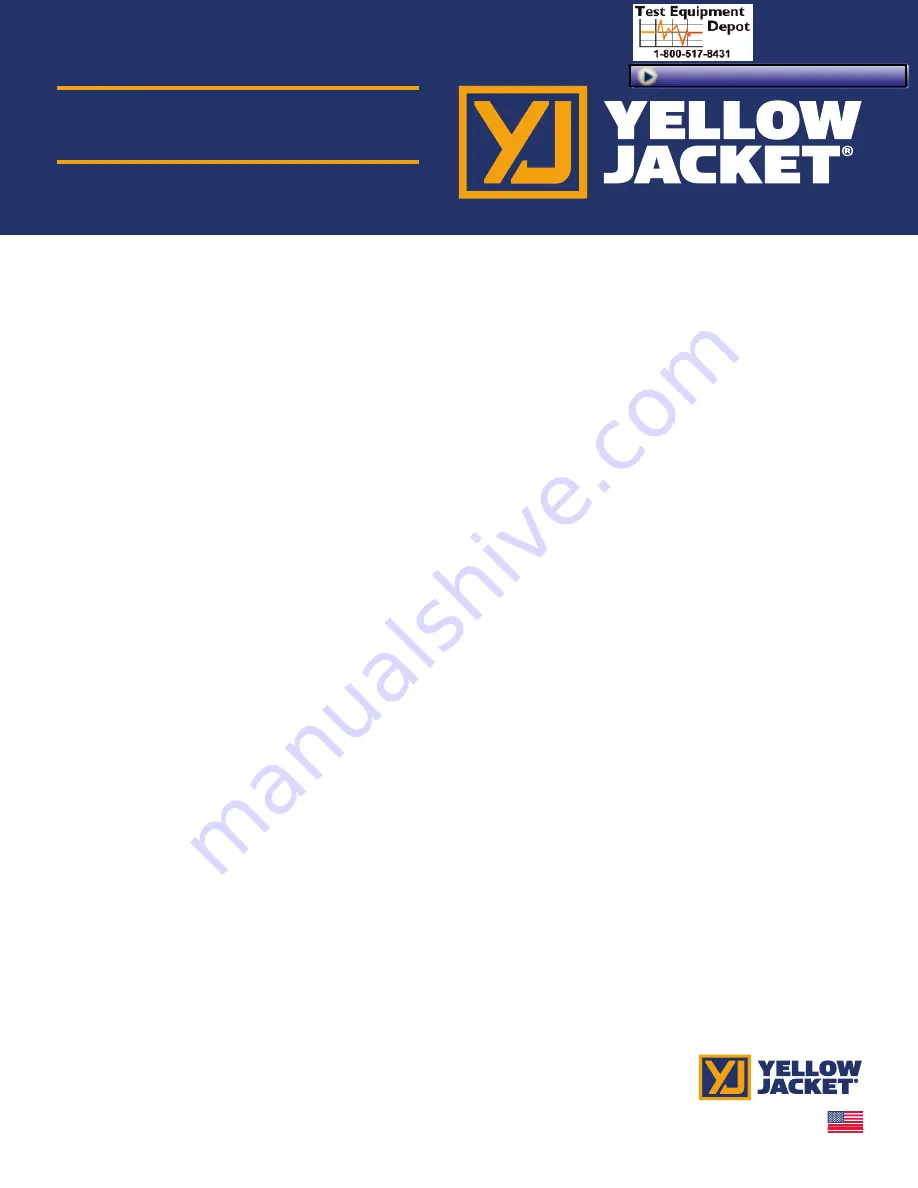 yellow jacket Refrigerant Management System Quick Start Manual Download Page 1