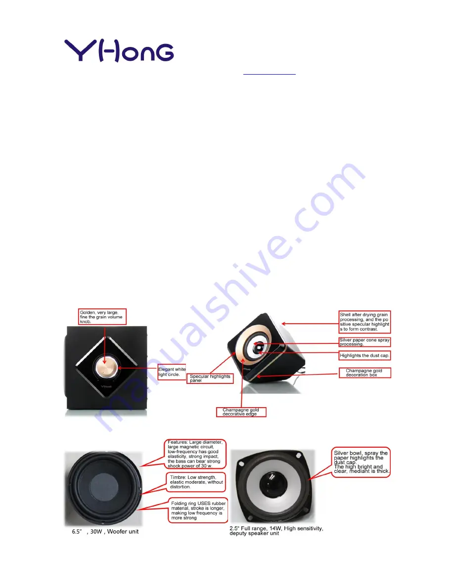 YHonG W330BT Manual Download Page 2