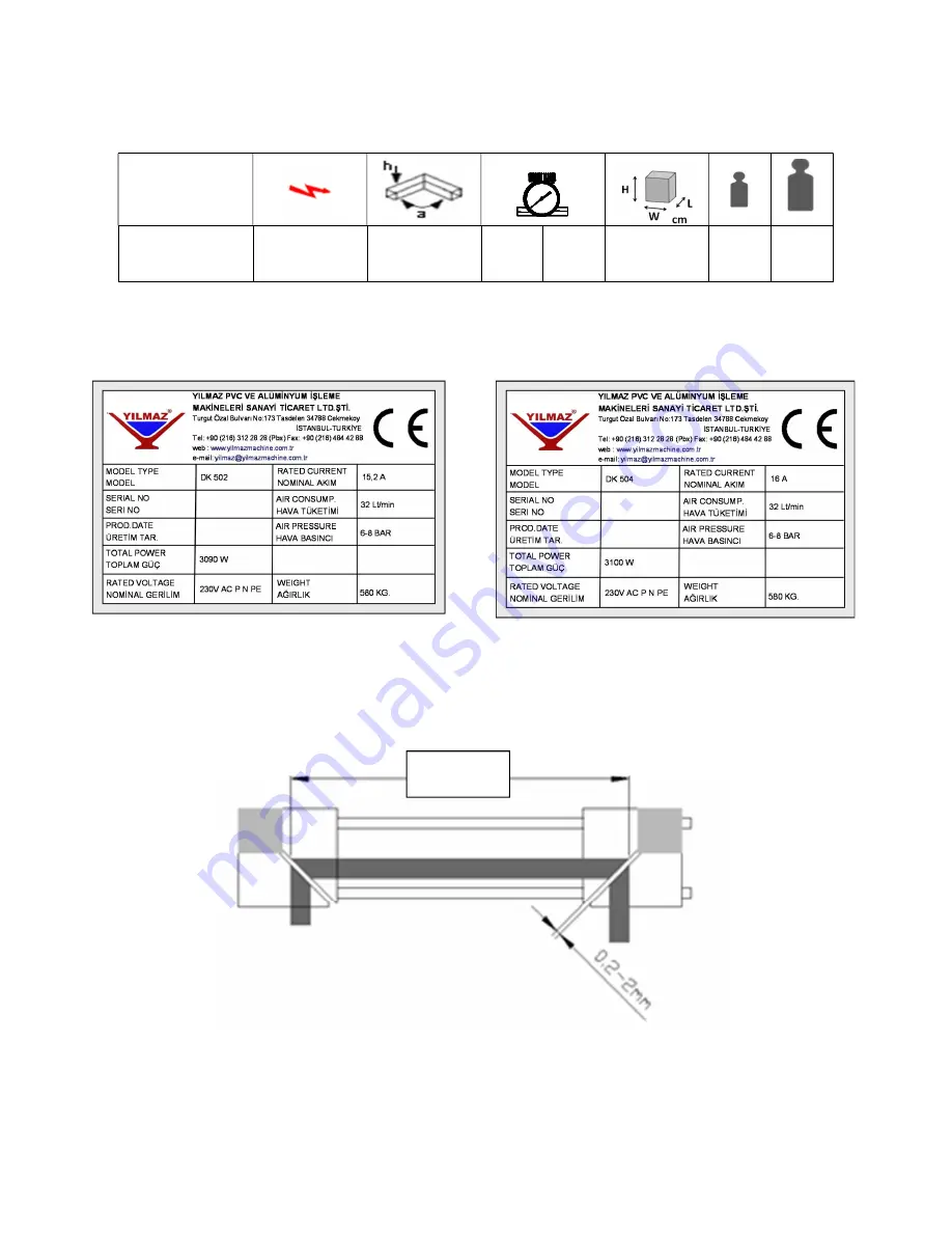 YILMAZ DK 502 User Manual Download Page 2