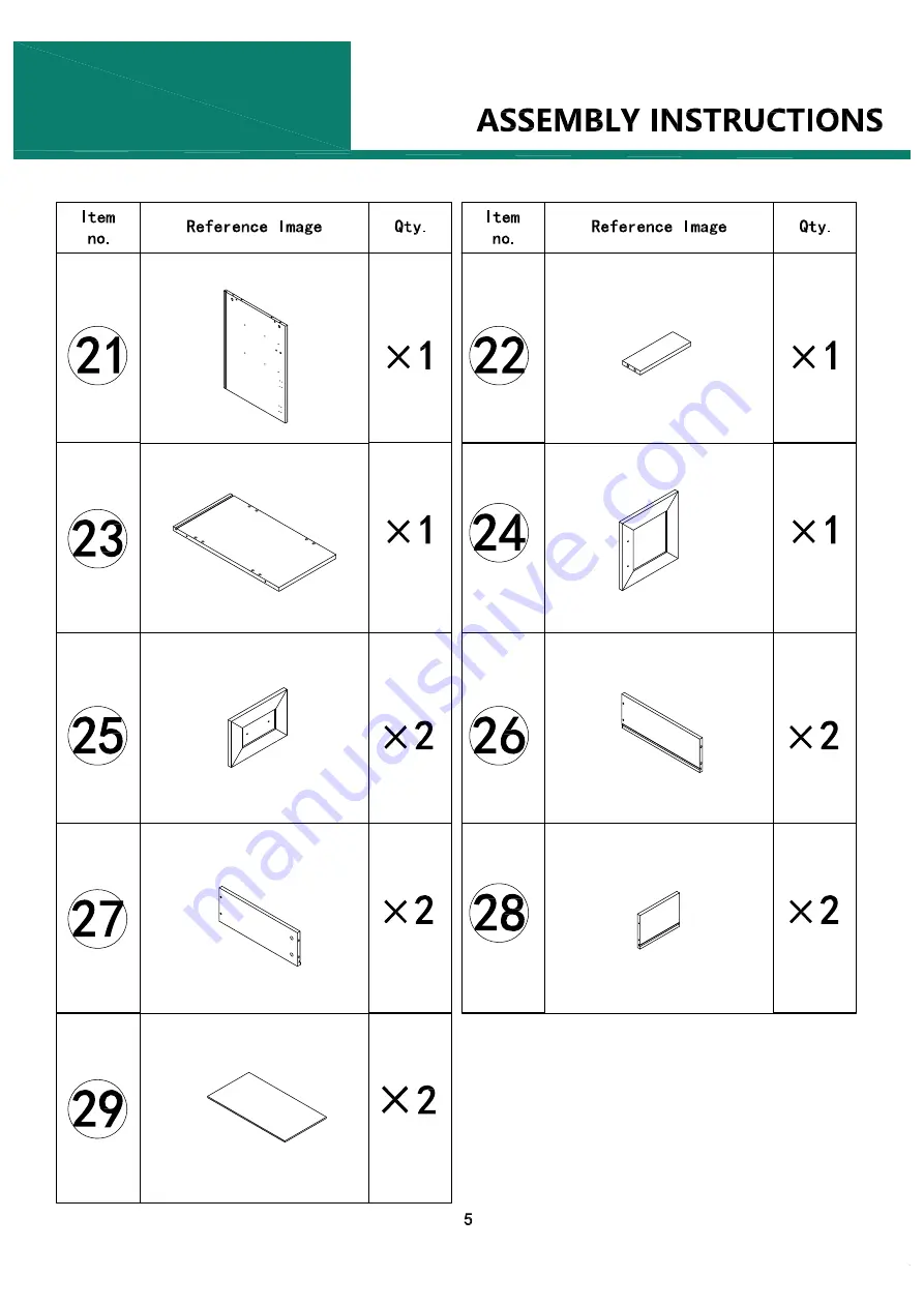 YitaHome FTHKCT-0024 Assembly Instructions Manual Download Page 6