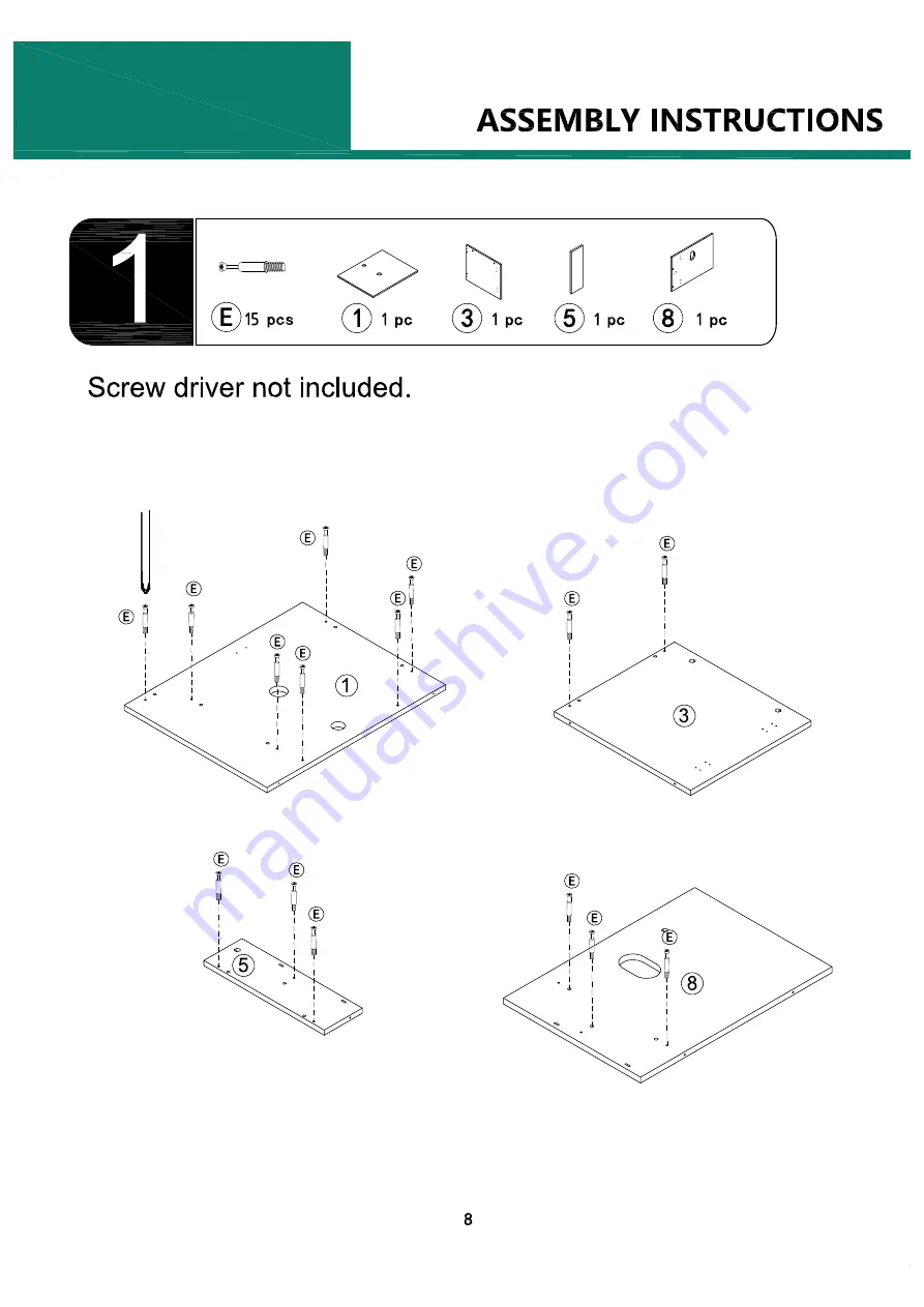 YitaHome FTHKCT-0024 Assembly Instructions Manual Download Page 9