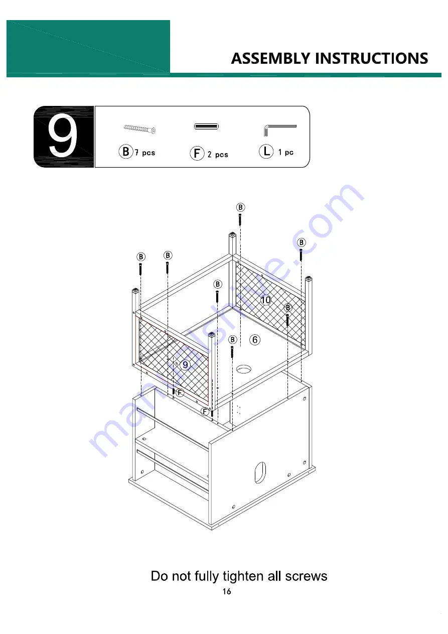 YitaHome FTHKCT-0024 Assembly Instructions Manual Download Page 17