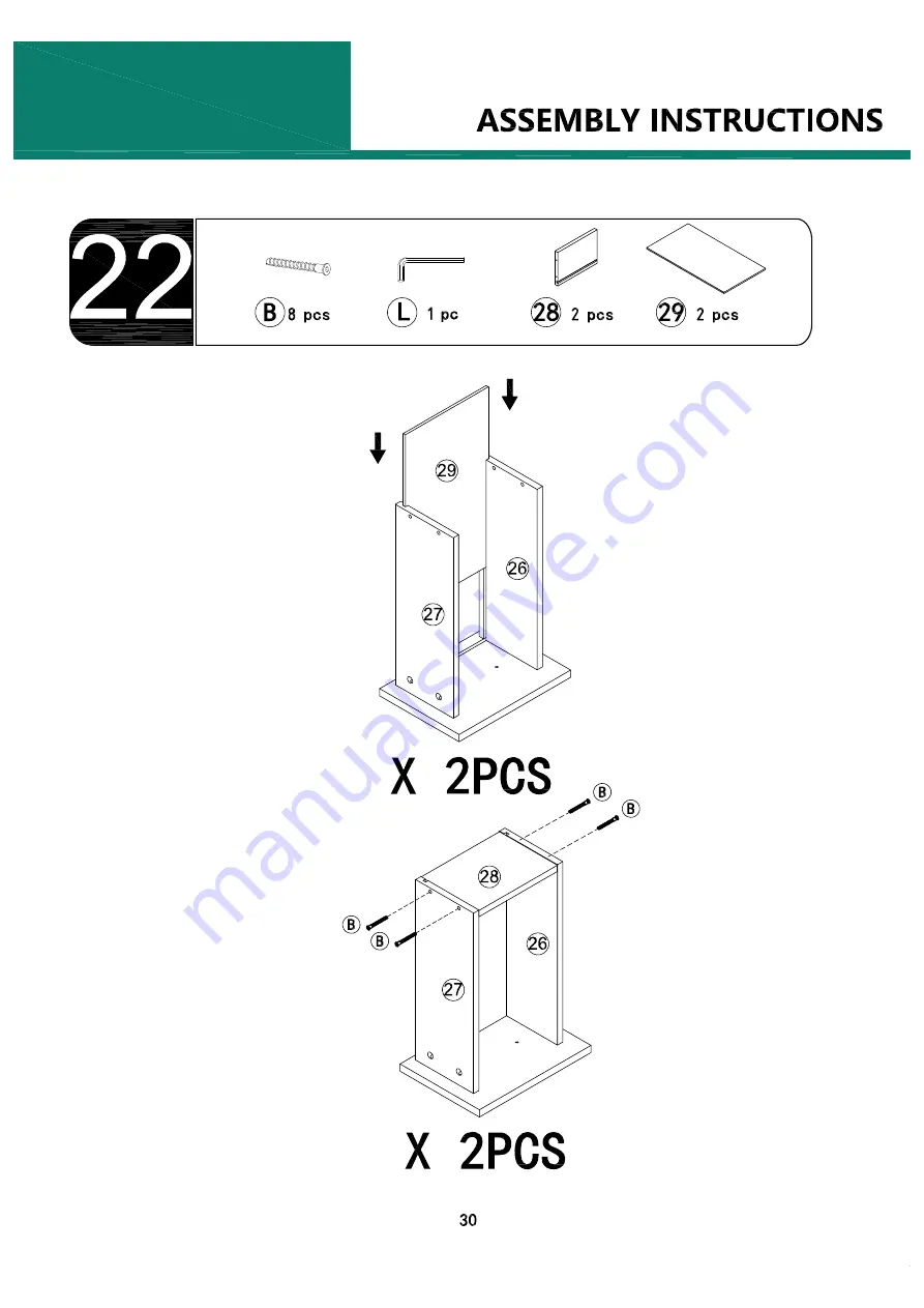 YitaHome FTHKCT-0024 Assembly Instructions Manual Download Page 31