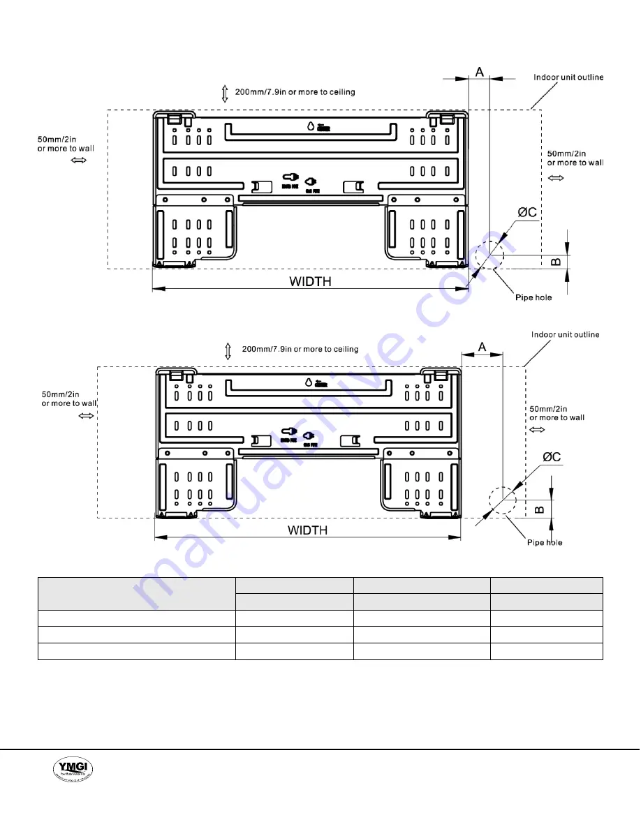 YMGI WMMS-09C-V2B(78)1 Installer'S Instruction & User'S Manual Download Page 22