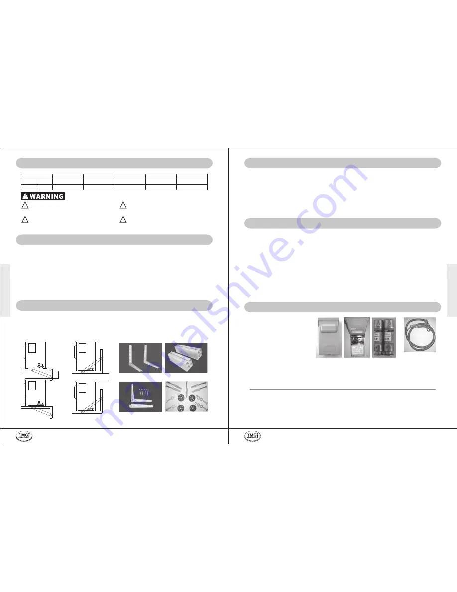 YMGI WMMS-21CH Installer'S Instruction & User'S Manual Download Page 10