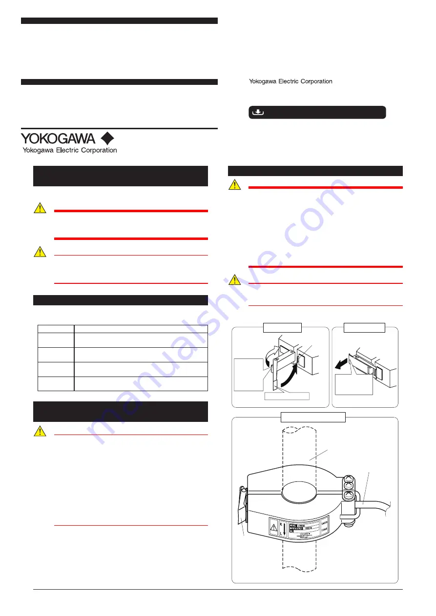 YOKOGAWA CTW10 User Manual Download Page 1