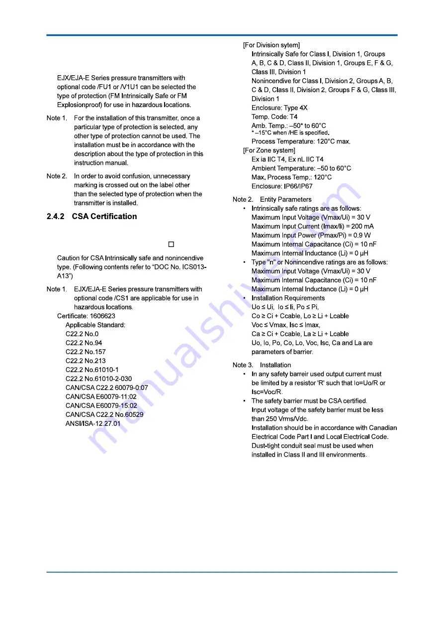 YOKOGAWA DPharp EJX Series Installation Manual Download Page 15