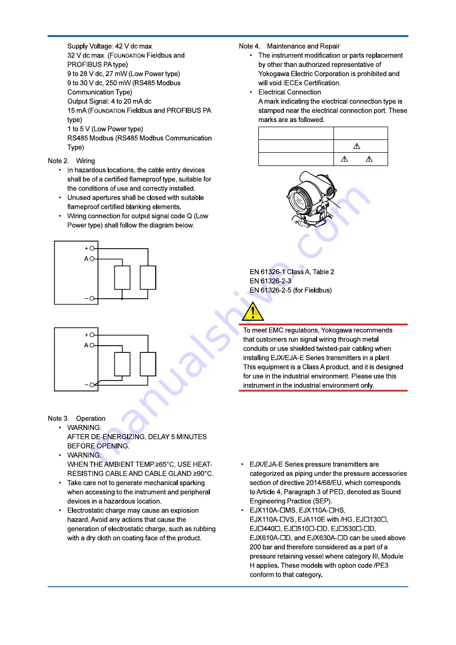 YOKOGAWA DPharp EJX Series Скачать руководство пользователя страница 32